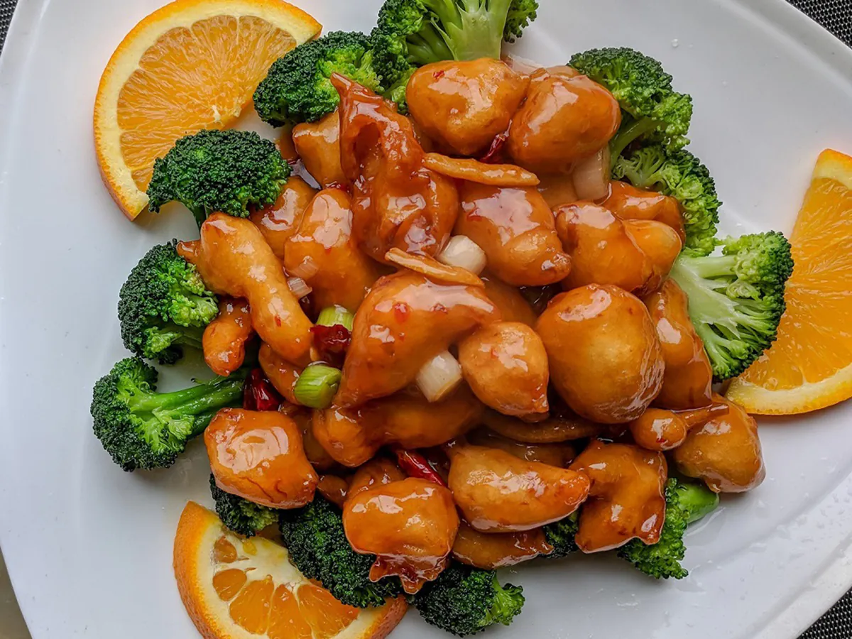Orange-Chicken at No.1 Restaurant，a Chinese Restaurant in Danville